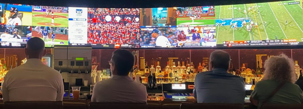 Men in sports bar